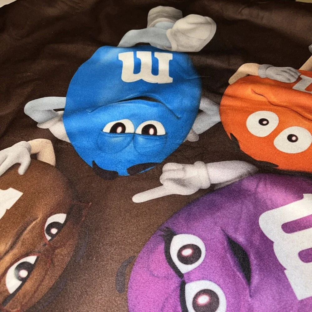 M&Ms Fleece Lightweight‎ Throw Blanket Mars Chocolate Candy Characters 60